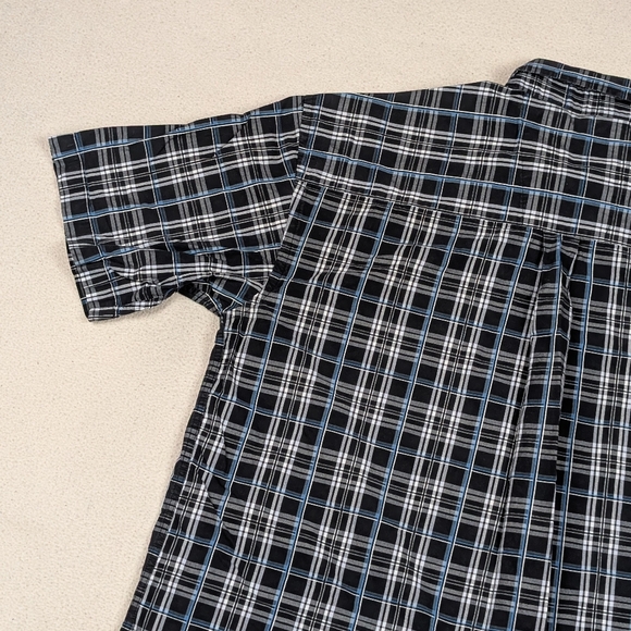 Wrangler George Strait Short Sleeve Button Up Shirt Men's XL Black/Blue/Grey - Picture 10 of 14